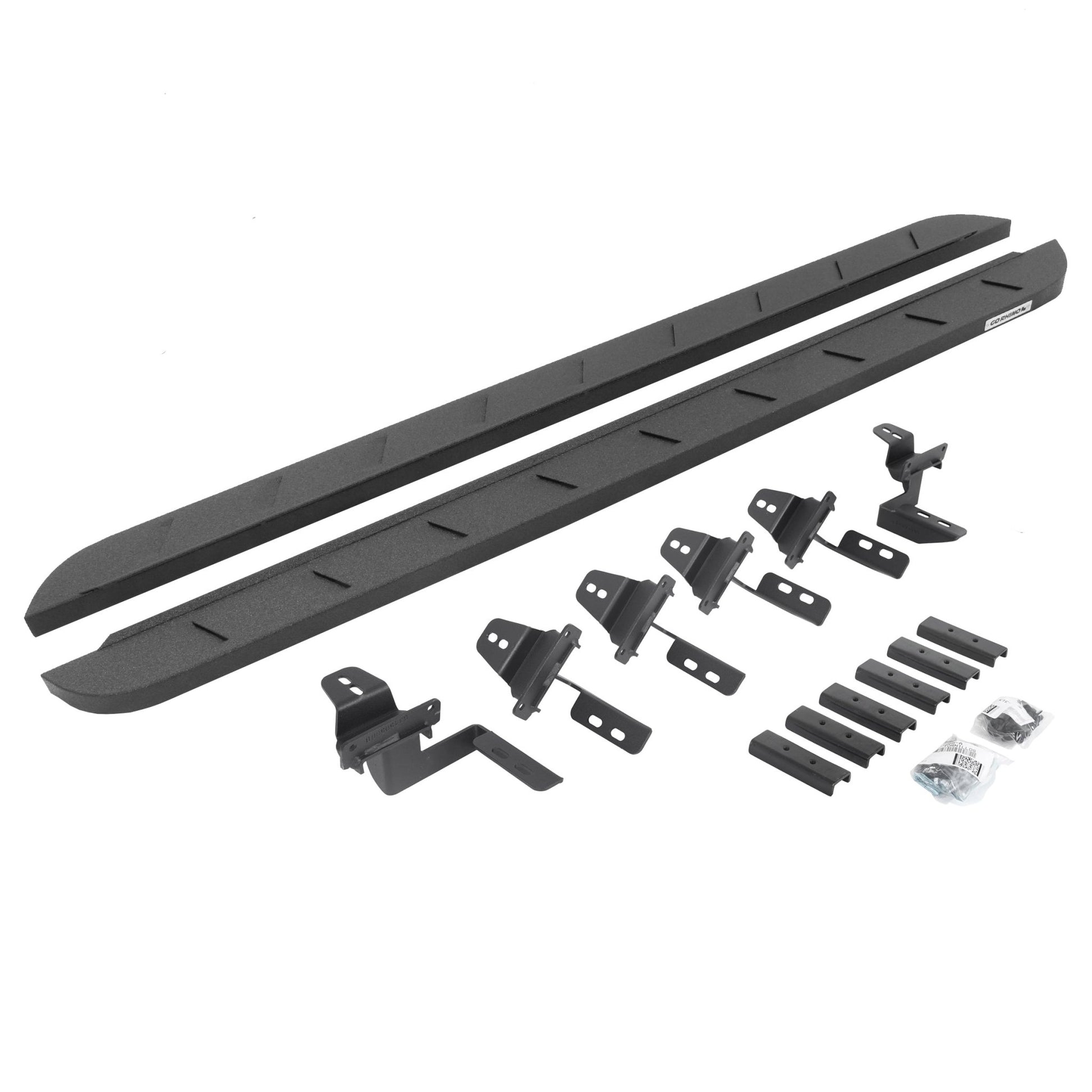 Go Rhino 63450568ST 2018 Jeep Wrangler JK RB Series RB10 Slim Line Running Boards with Mounting Bracket Kit - Rugged Truck Gear