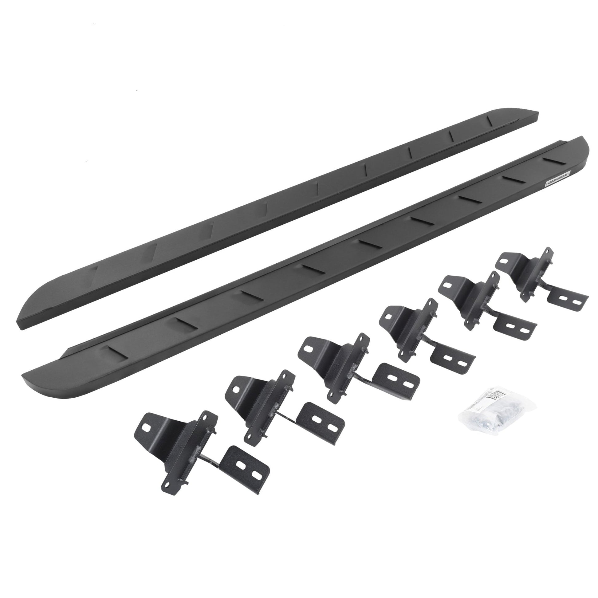 Go Rhino 63450673SPC 2018 - 2024 Jeep Wrangler JL RB Series RB10 Slim Line Running Boards with Mounting Bracket Kit - Rugged Truck Gear