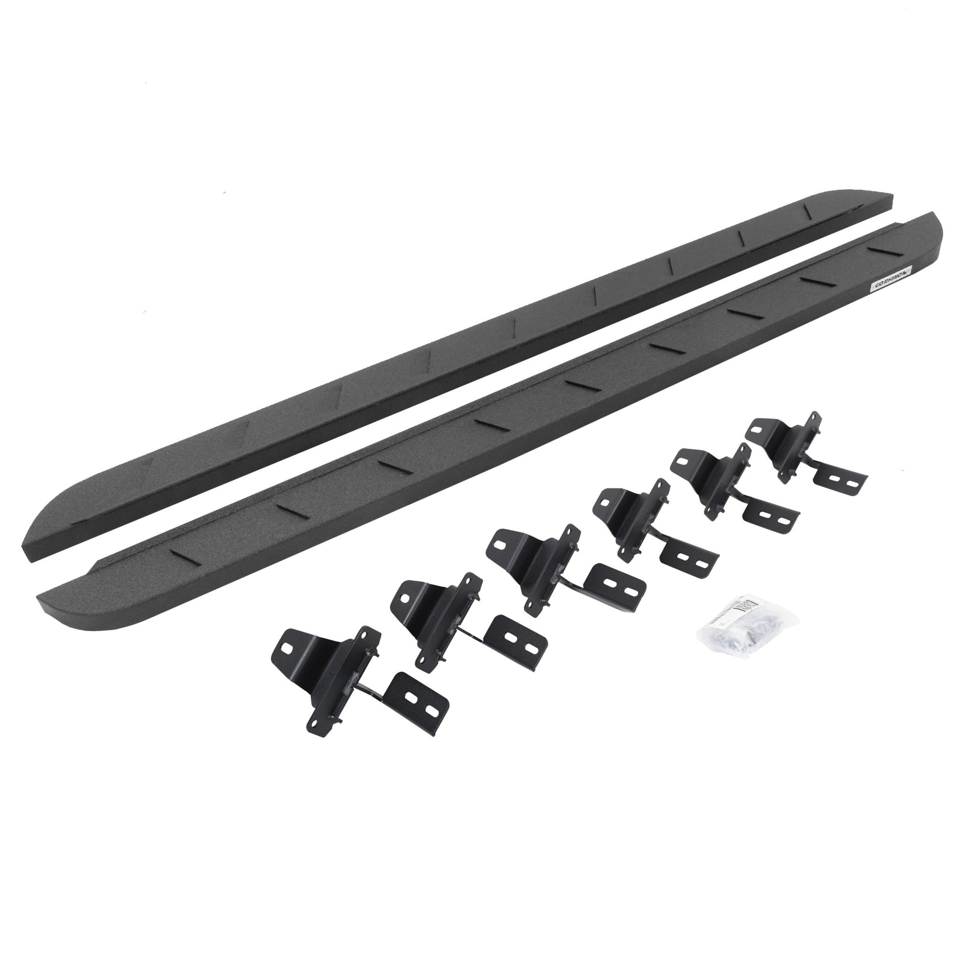 Go Rhino 63450673ST 2018 - 2024 Jeep Wrangler JL RB Series RB10 Slim Line Running Boards with Mounting Bracket Kit - Rugged Truck Gear