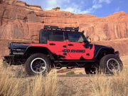 Go Rhino 6345168720PC 2020 - 2024 Jeep Gladiator JT RB Series RB10 Running Boards with Mounting Brackets, 2 Pairs Drop Steps Kit - Rugged Truck Gear