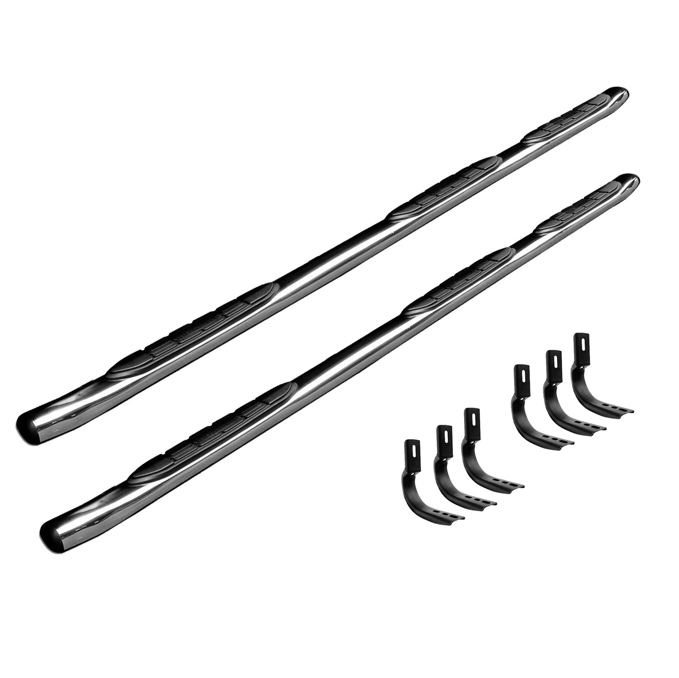 Go Rhino 641148PS 2010 - 2012 Dodge Ram 3500 415 Series Wheel - To - Wheel Side Steps with Mounting Bracket Kit - Rugged Truck Gear