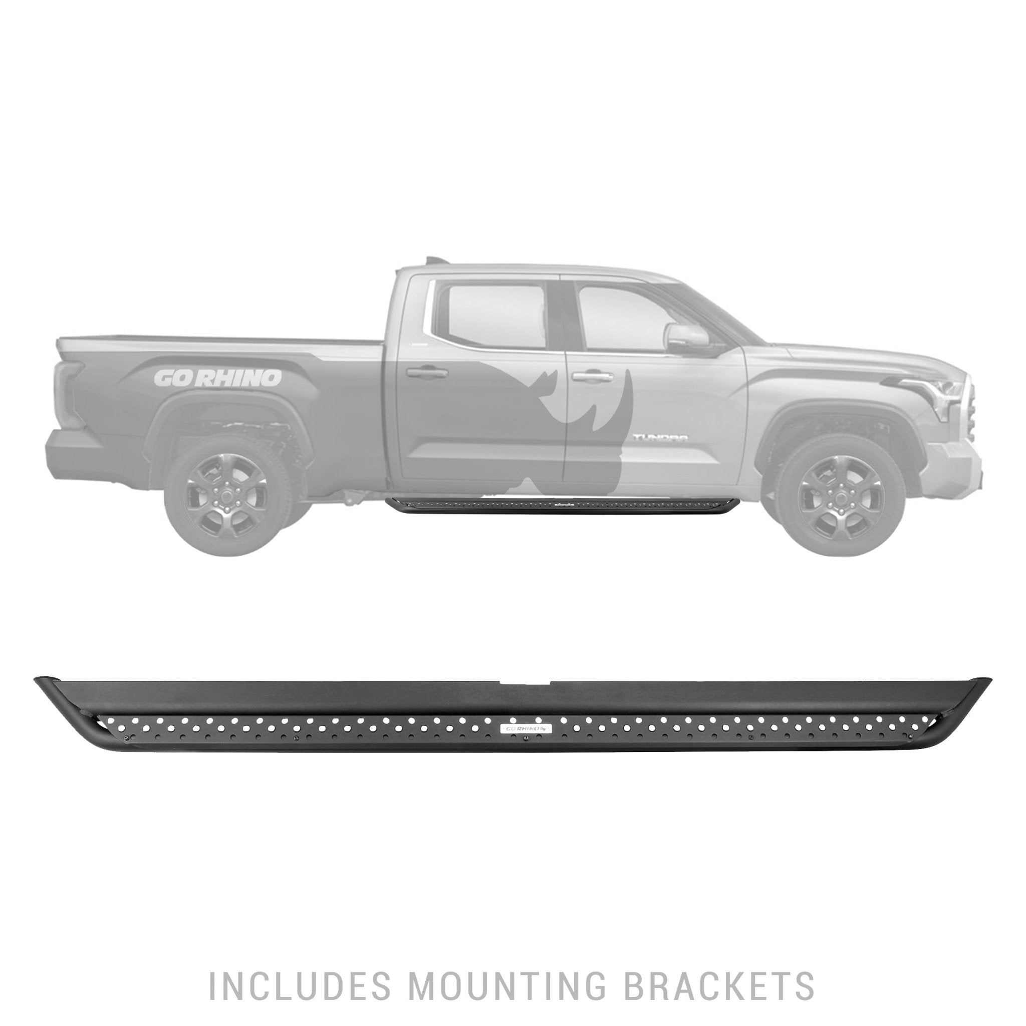 Go Rhino DSS4436T 2022 - 2024 Toyota Tundra Dominator Series Xtreme DSS Side Steps with Rocker Panel Mounting Bracket Kit - Rugged Truck Gear