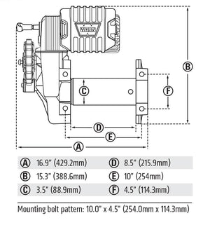 WARN 106170 M8274 10k Truck Winch-BumperStock