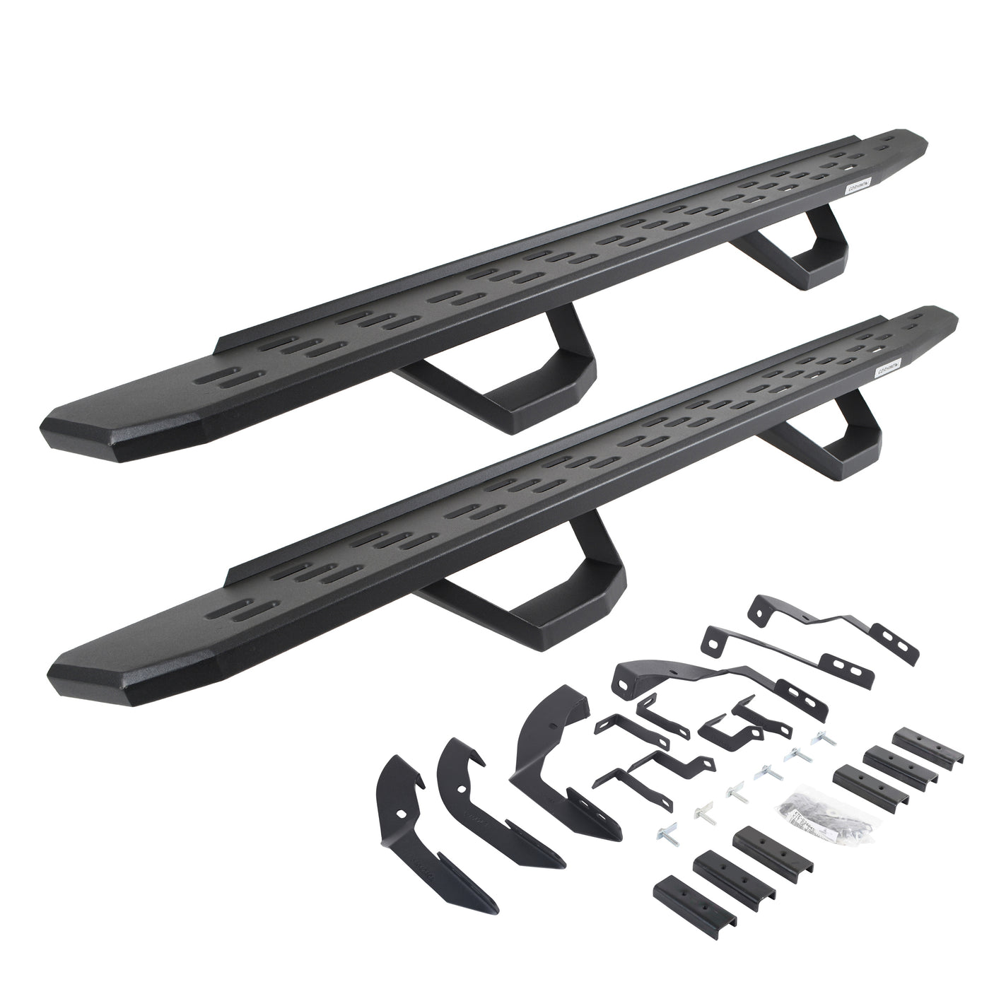 Go Rhino 6960428020PC 2015-2019 Chevy Silverado 2500 HD RB Series RB30 Running Boards with Mounting Brackets, 2 Pairs Drop Steps Kit