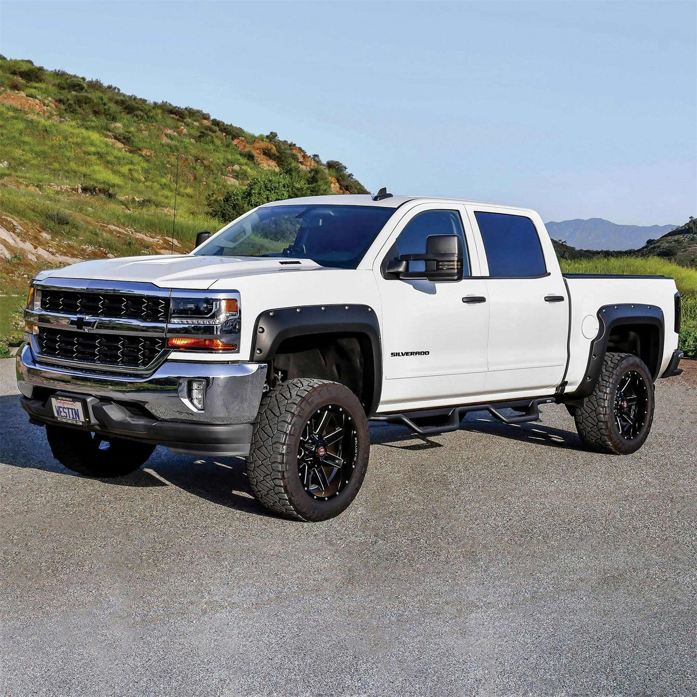 Westin 20-13725 2015-2019 GMC Sierra 2500/3500 HD Outlaw Drop Nerf Step Bars - 72 in. Long