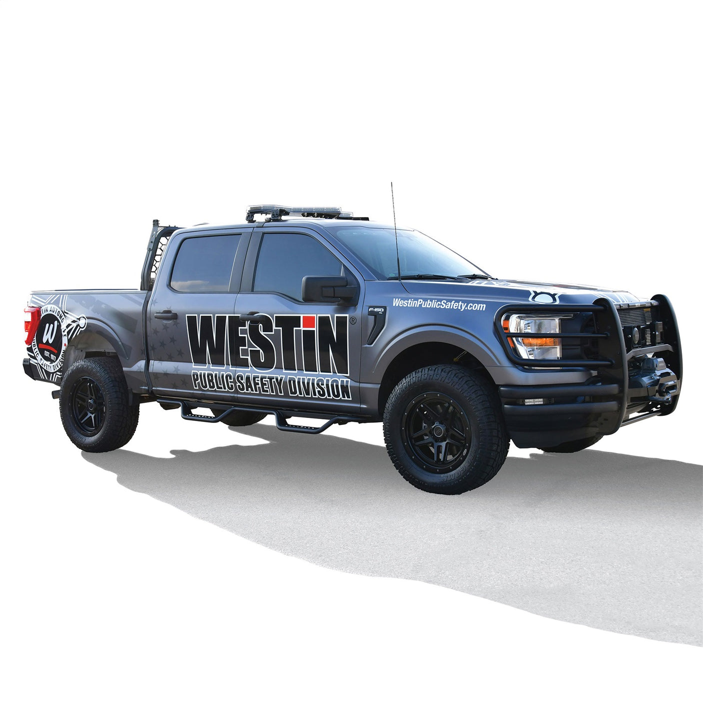 Westin 20-13945 2017-2024 Ford F250/F350 Super Duty Outlaw Drop Nerf Step Bars - 72 in. Long