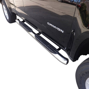 Westin 21-24000 2015-2022 GMC Canyon PRO TRAXX 4 in. Oval Nerf Step Bars - 72 in. Long