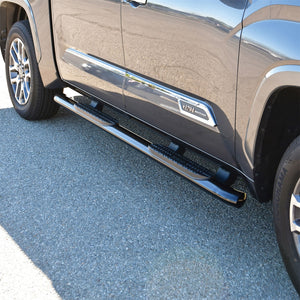 Westin 21-24235 2022-2024 Toyota Tundra PRO TRAXX 4 in. Oval Nerf Step Bars - 85 in. Long