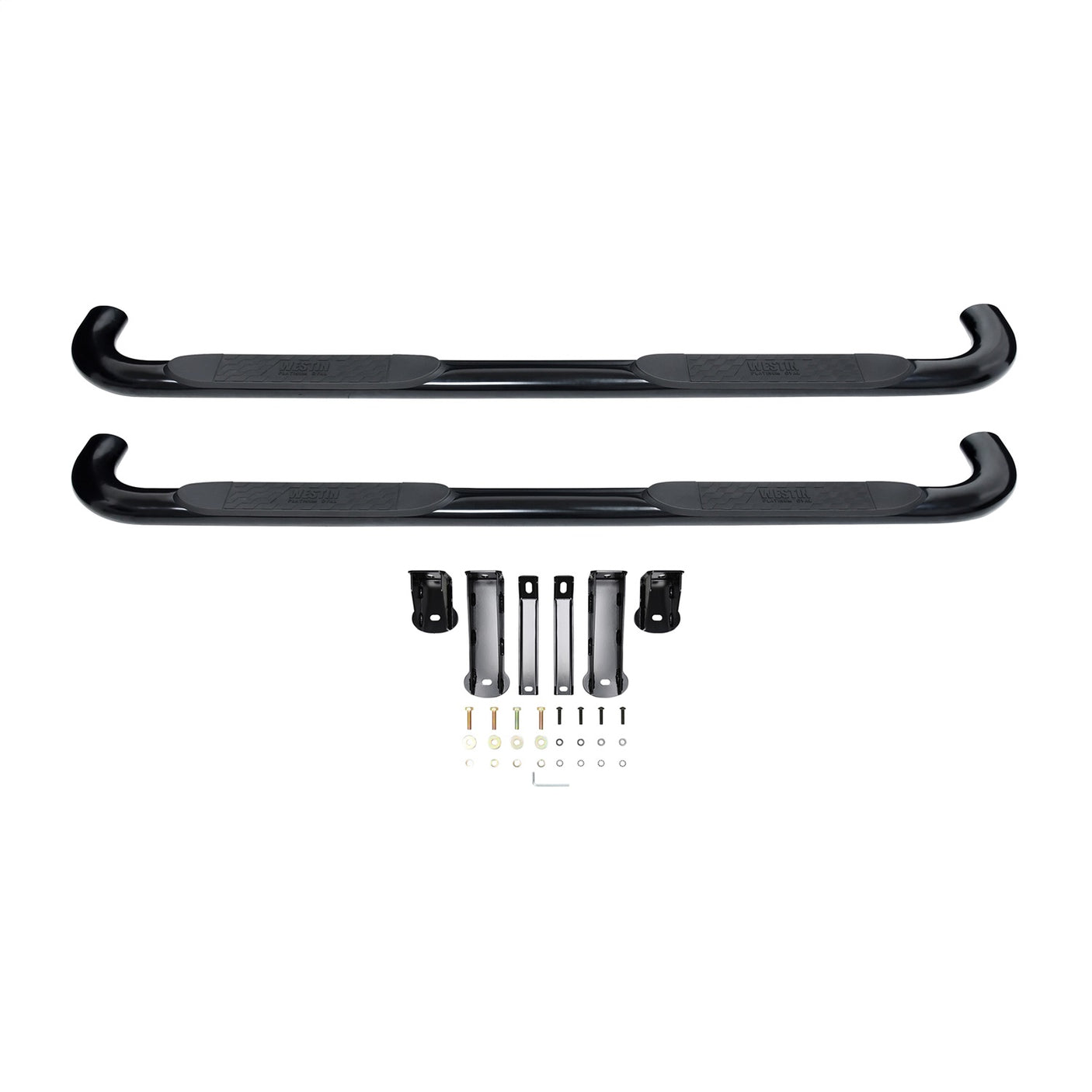 Westin 21-4135 2019-2024 Chevy Silverado 1500 Platinum 4 in. Oval Nerf Step Bars - 72 in. Long