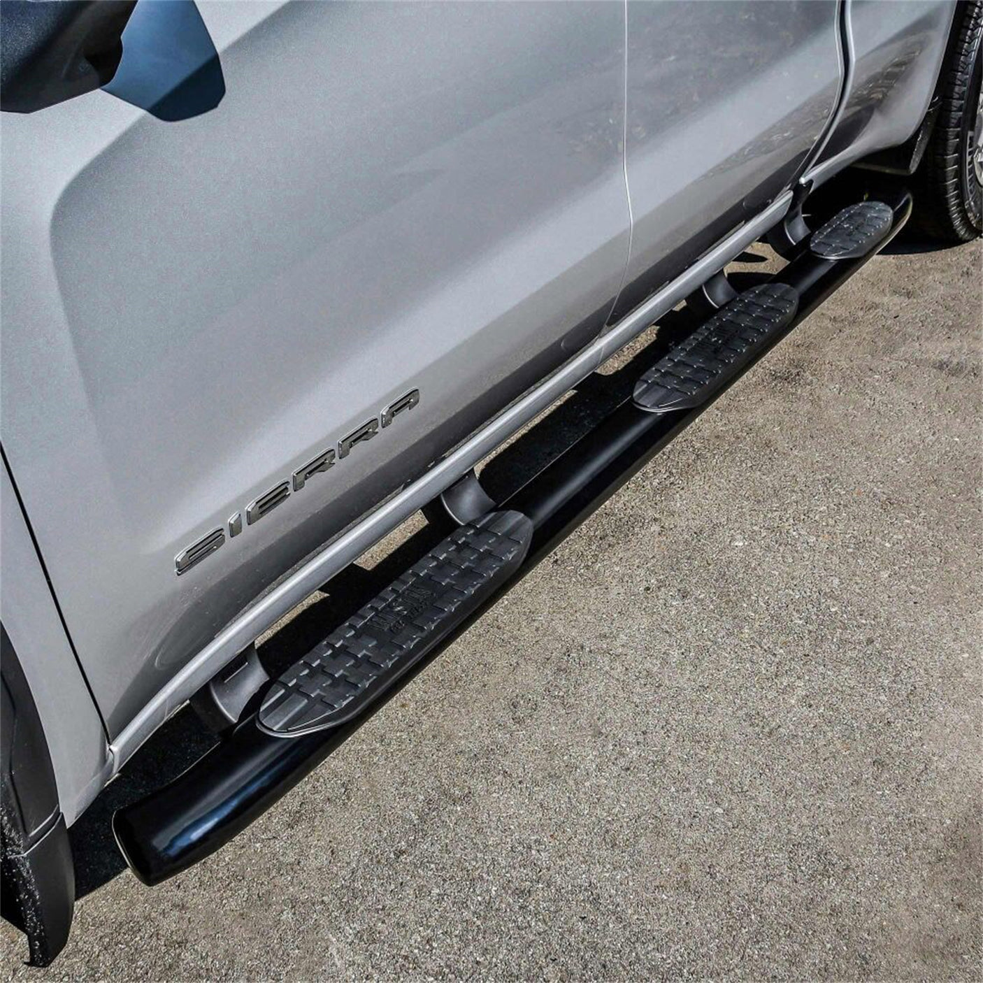 Westin 21-534715 2019-2024 GMC Sierra 1500 PRO TRAXX 5 in. Oval Wheel-to-Wheel Nerf Step Bars - 72 in. Long