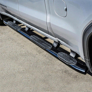 Westin 21-534715 2021-2024 Chevy Silverado 1500 PRO TRAXX 5 in. Oval Wheel-to-Wheel Nerf Step Bars - 72 in. Long