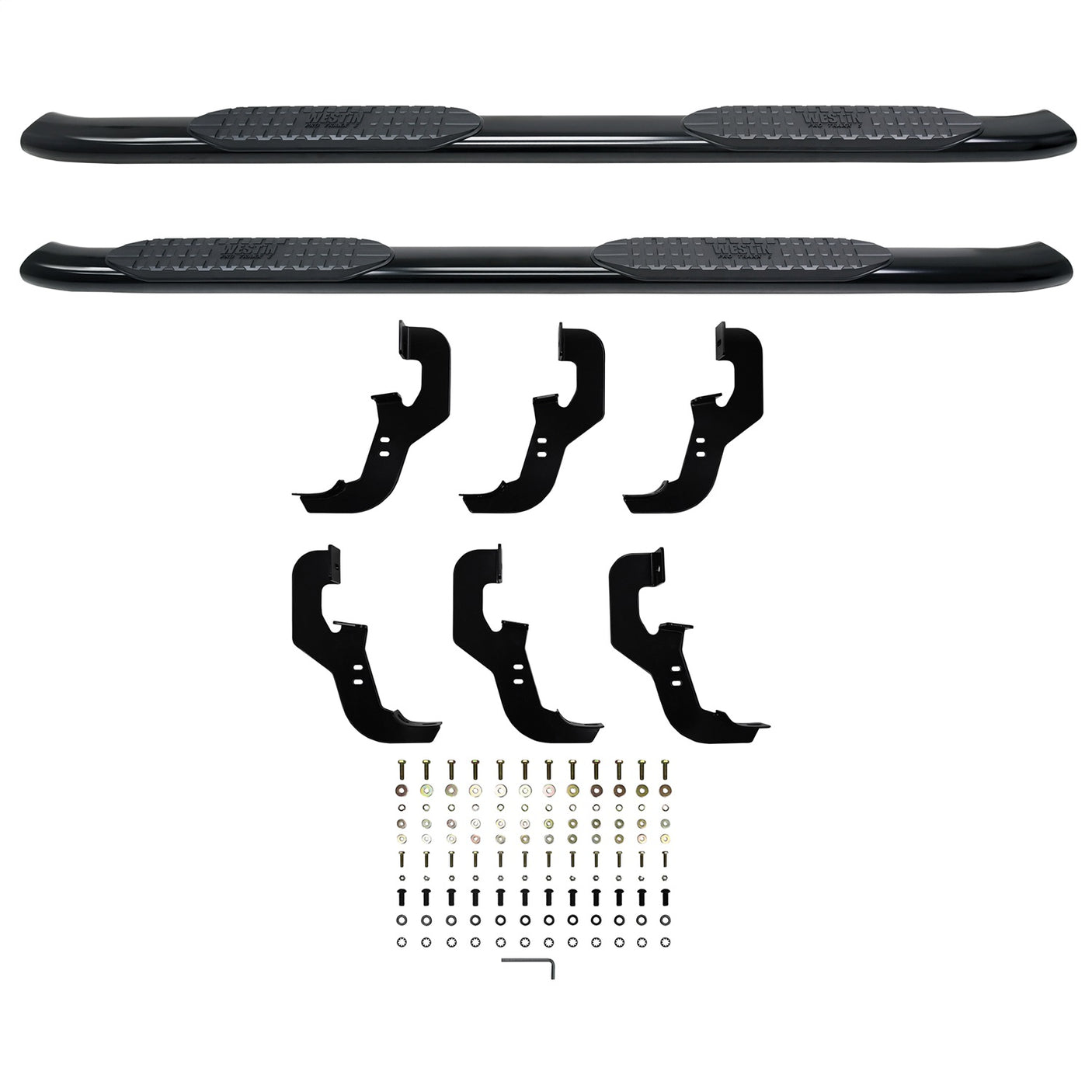 Westin 21-54135 2019-2024 Chevy Silverado 1500 PRO TRAXX 5 in. Oval Nerf Step Bars - 72 in. Long