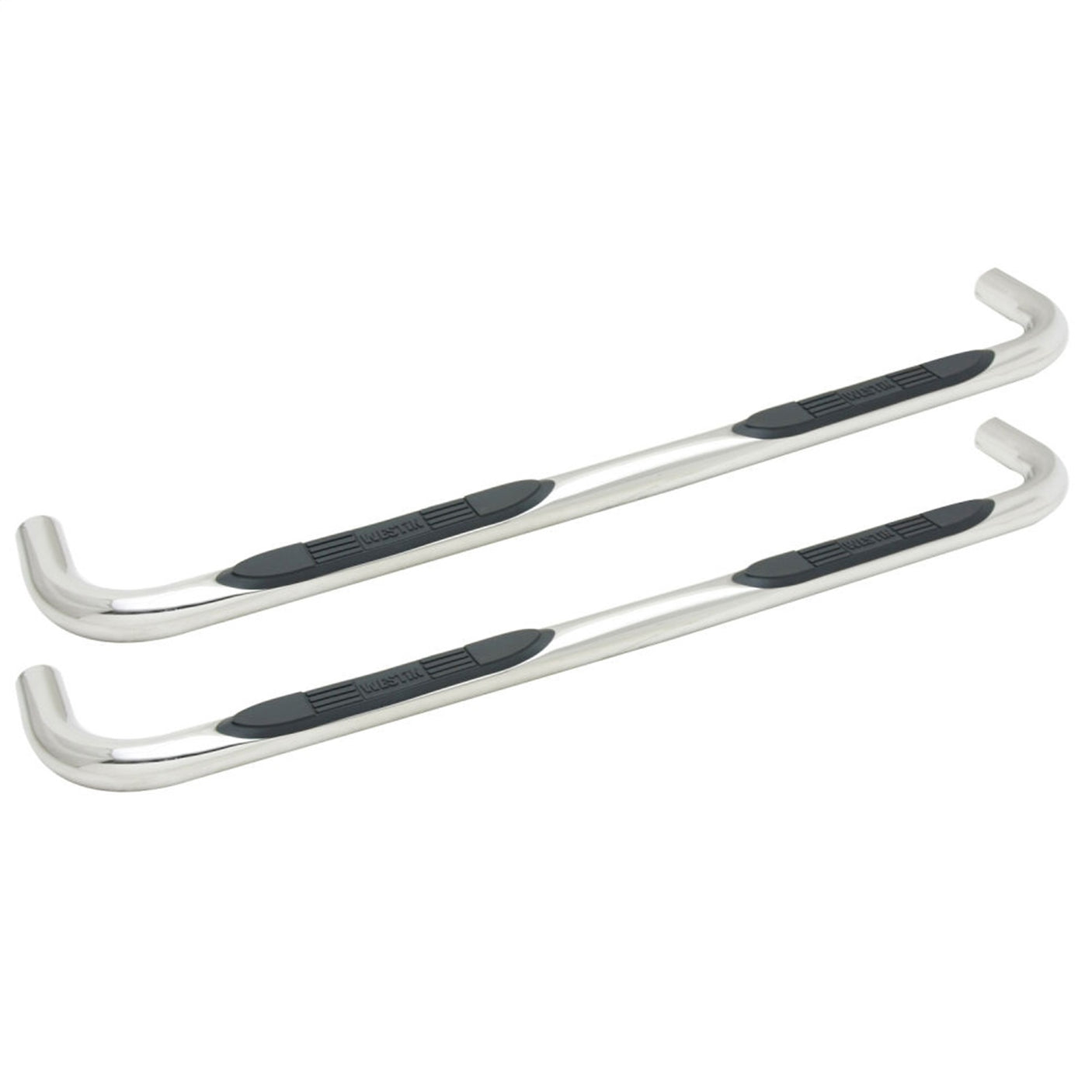 Westin 23-0530 1980-1997 Ford F250/F350 E-Series 3 in. Round Nerf Step Bars - Single Step Pad