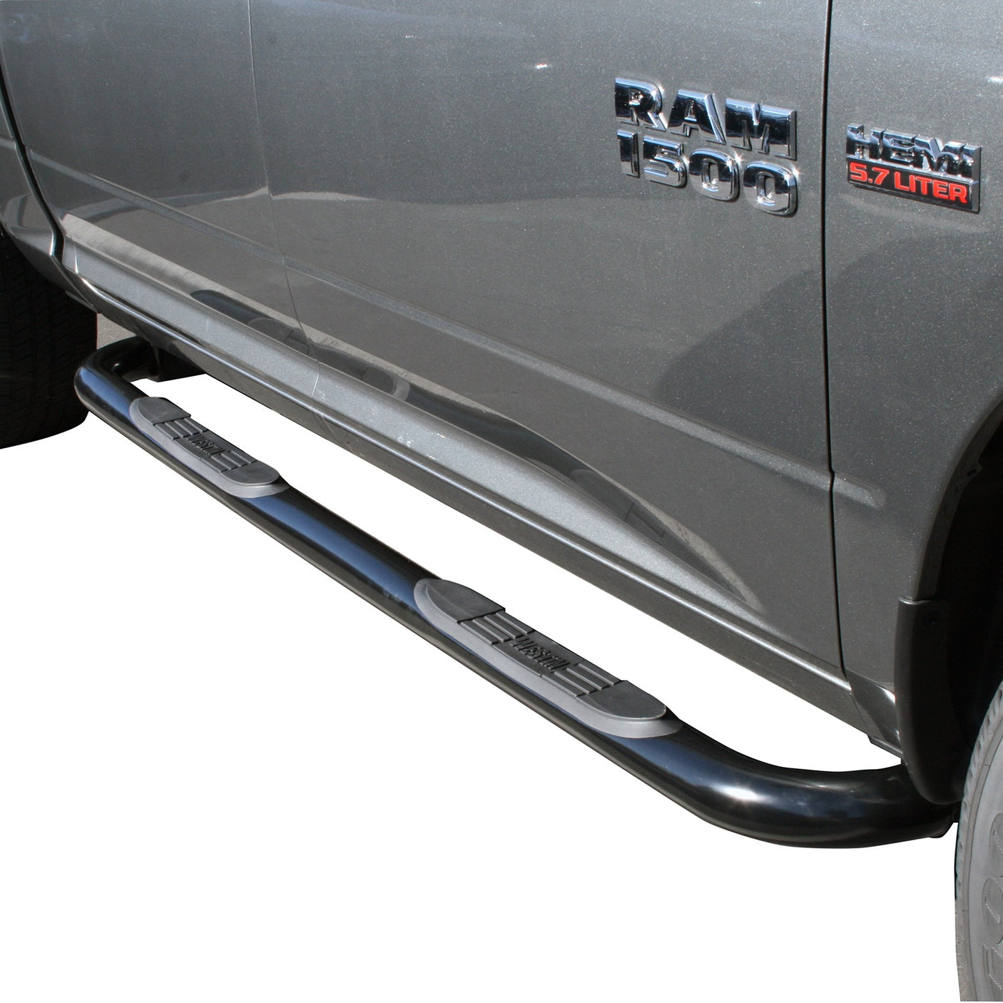 Westin 23-3565 2009-2010 Dodge Ram 1500 E-Series 3 in. Round Nerf Step Bars - Dual Step Pad - 72 in. Long