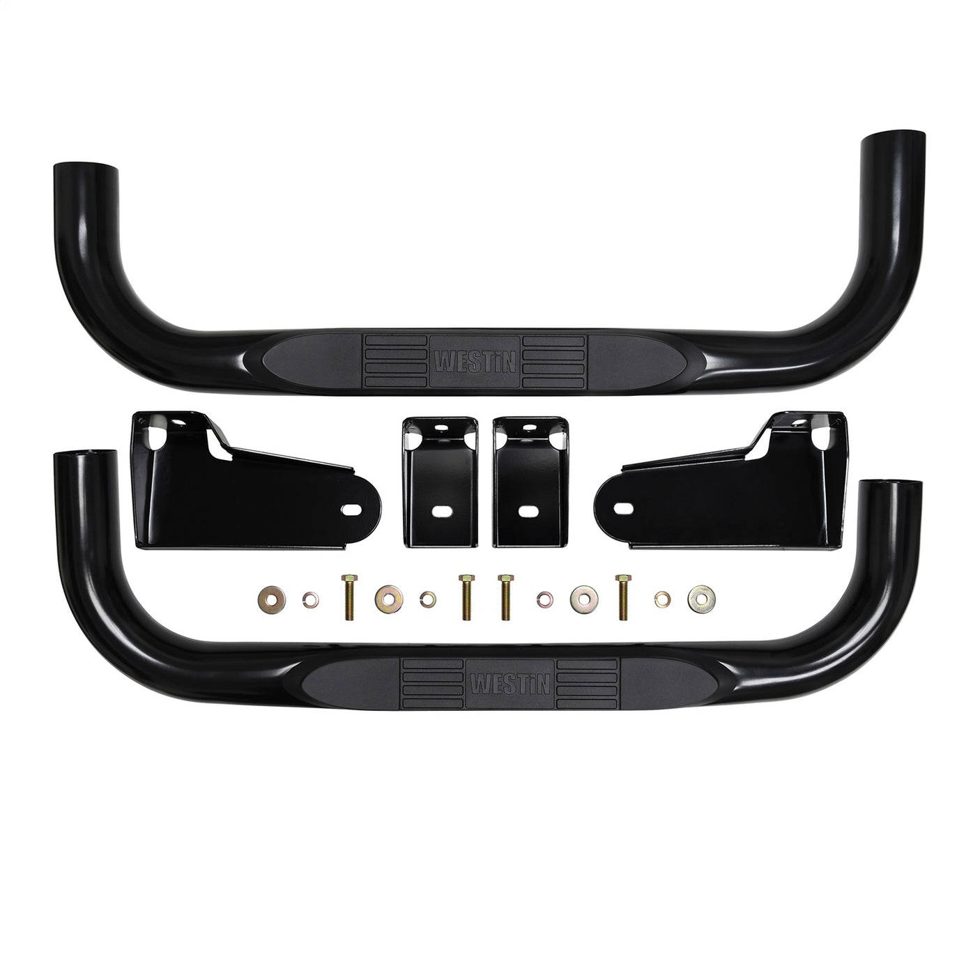 Westin 23-4115 2019-2024 Chevy Silverado 1500 E-Series 3 in. Round Nerf Step Bars - 72 in. Long