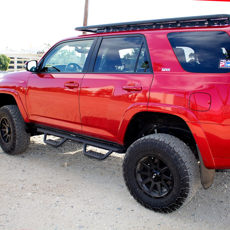 Go Rhino D224425T 2023 Toyota 4Runner 40th Anniversary Edition D2 Dominator Series Xtreme Side Steps with Rocker Panel Mounting Bracket Kit
