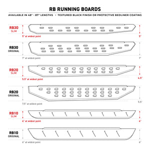 Go Rhino 69400080ST 2014-2024 Chevy Silverado 1500 RB Series RB20 Slim Line Running Boards - Boards Only, 80" Long