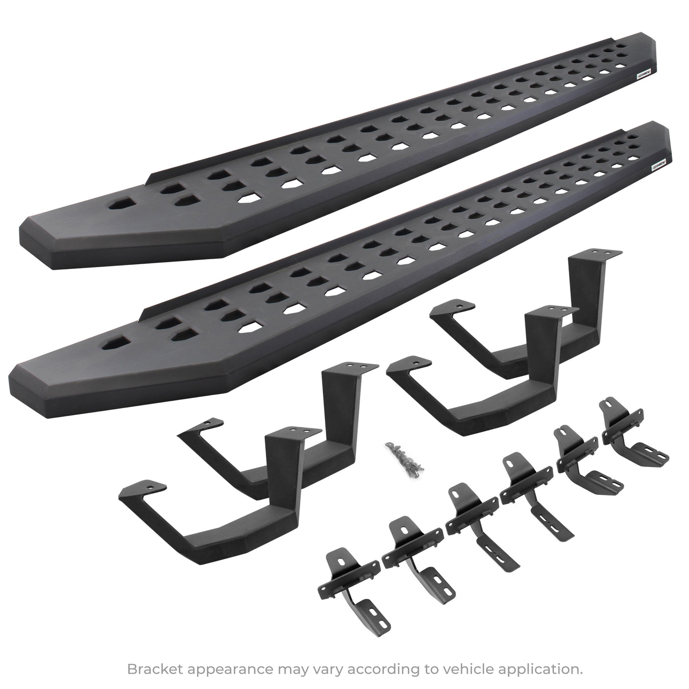 Go Rhino 6940488020PC 2020-2024 Chevy Silverado 2500/3500 HD RB Series RB20 Running Boards with Mounting Brackets, 2 Pairs Drop Steps Kit