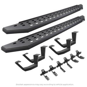 Go Rhino 6940488020PC 2020-2024 Chevy Silverado 2500/3500 HD RB Series RB20 Running Boards with Mounting Brackets, 2 Pairs Drop Steps Kit