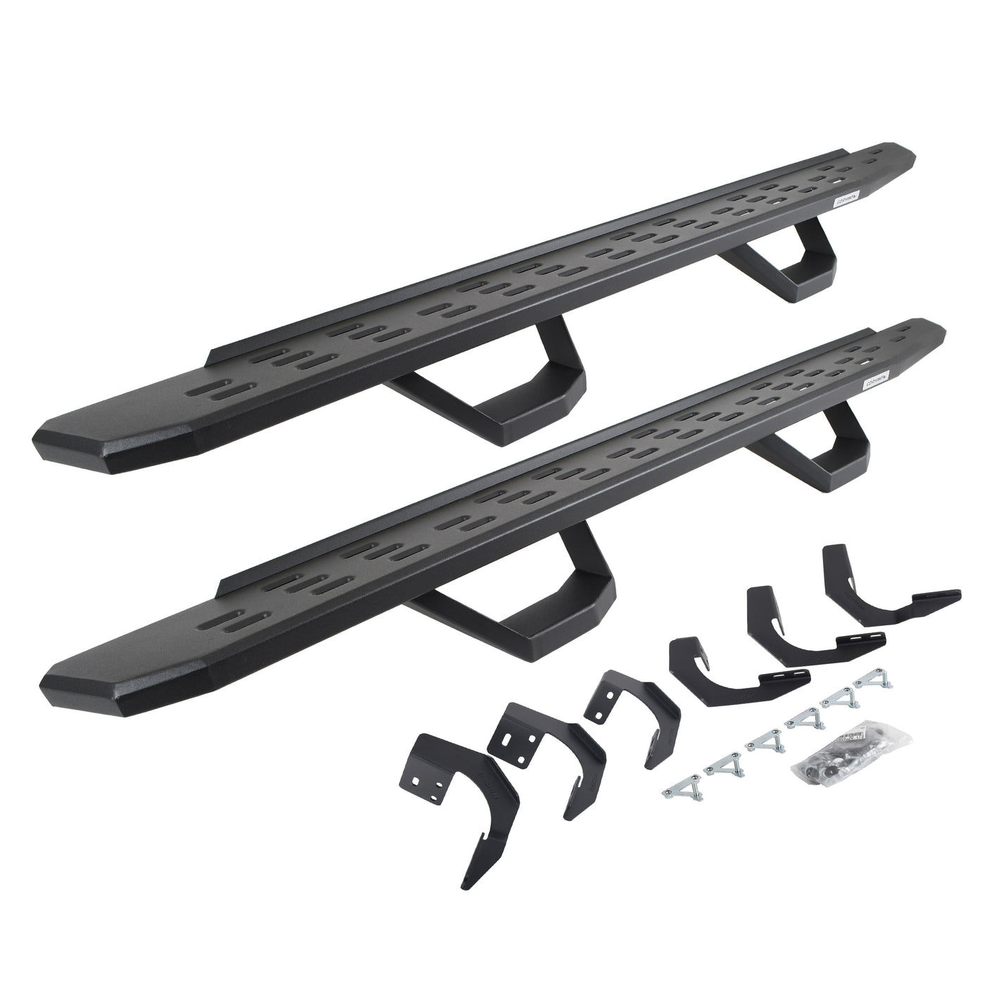 Go Rhino 6962998020PC 2015-2023 Dodge Ram 1500 RB Series RB30 Running Boards with Mounting Brackets, 2 Pairs Drop Steps Kit