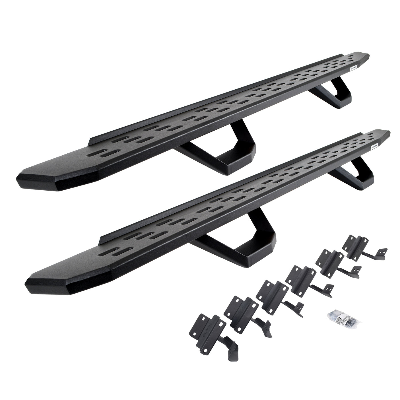 Go Rhino 6961558720PC 2017-2024 Ford F250/F350 Super Duty RB Series RB30 Running Boards with Mounting Brackets, 2 Pairs Drop Steps Kit