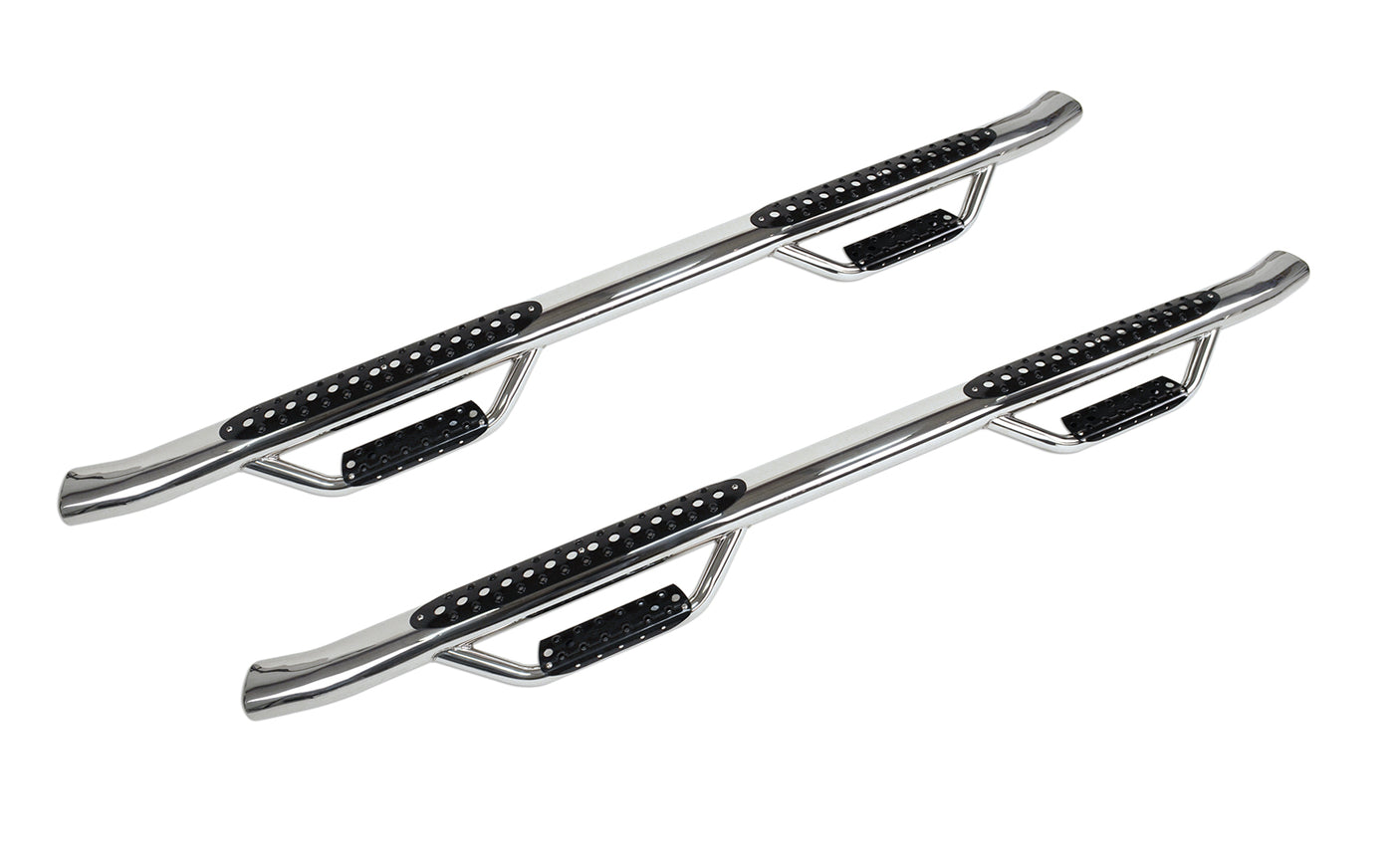 Go Rhino D44047PS 2007-2014 Chevy Silverado 2500/3500 HD D4 Dominator Series Cab-Length Side Steps with Mounting Brackets