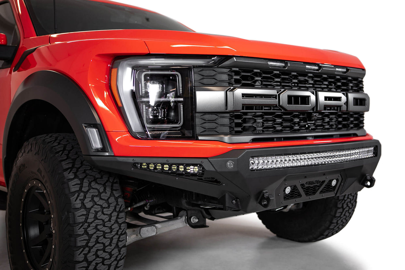 ADD F210151140103 2021-2022 Ford Raptor Stealth Fighter Front Bumper - BumperStock