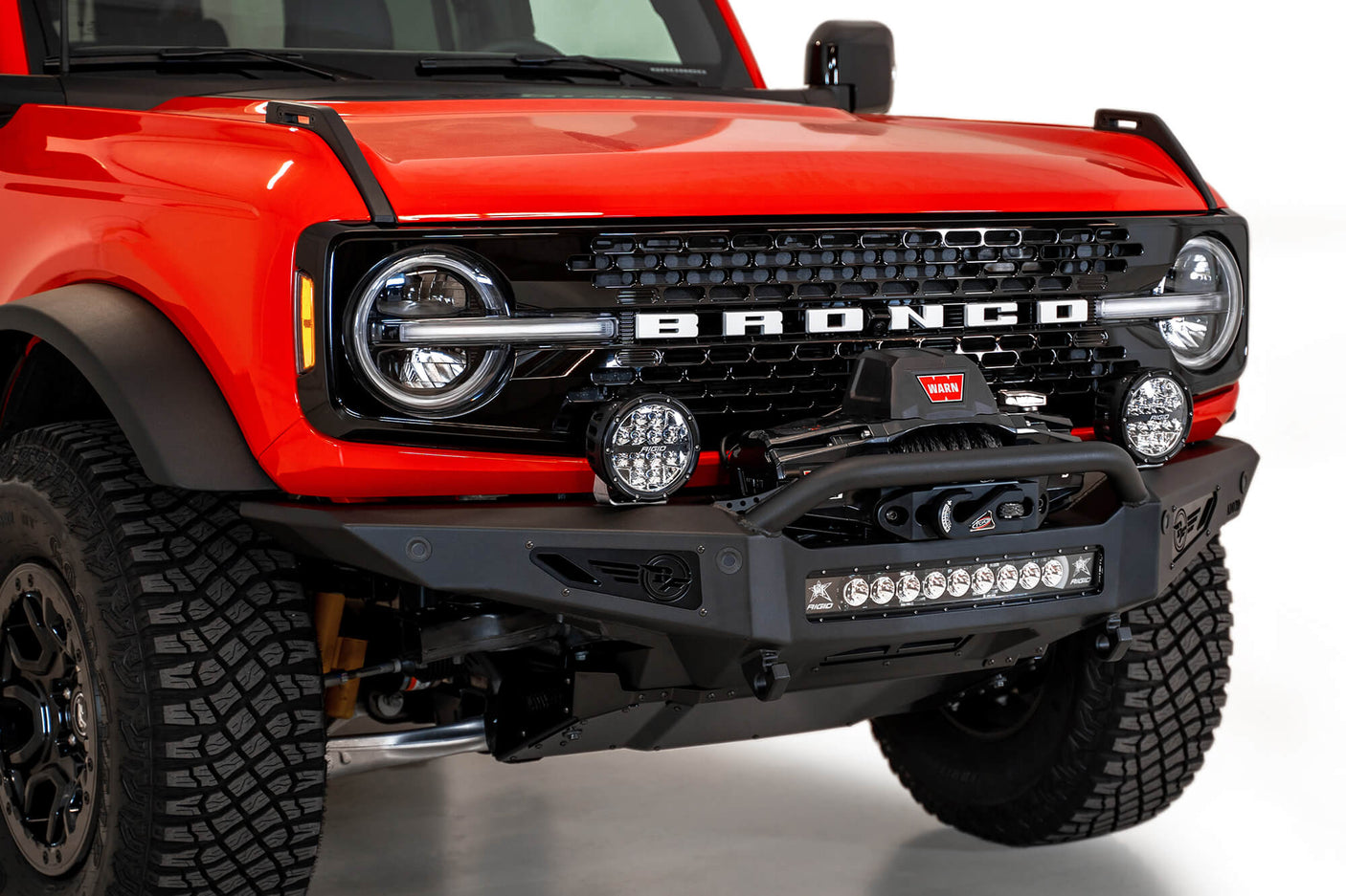 ADD F230181060103 2021-2023 Ford Bronco Rock Fighter Winch Front Bumper - BumperStock