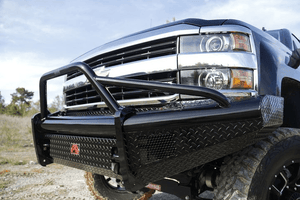 Fab Fours CH08-S2062-1 Chevy Silverado 2500/3500 HD 2007.5-2010 Black Steel Front Bumper Pre-Runner Guard-BumperStock