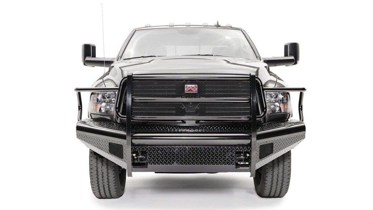 Fab Fours DR10-S2960-1 Dodge Ram 2500/3500 HD 2010-2018 Black Steel Front Bumper Full Guard-BumperStock