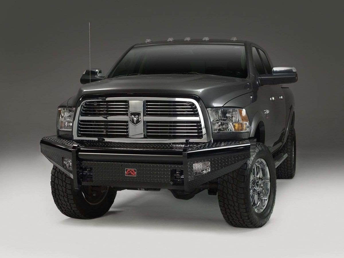 Fab Fours DR10-S2961-1 Dodge Ram 2500/3500 HD 2010-2018 Black Steel Front Bumper No Guard-BumperStock