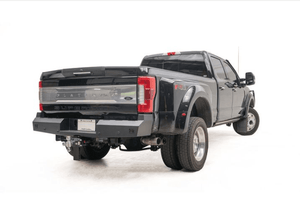 Fab Fours FS17-RT4150-1 Ford F250/F350 Super Duty 2017-2021 Red Steel Rear Bumper-BumperStock