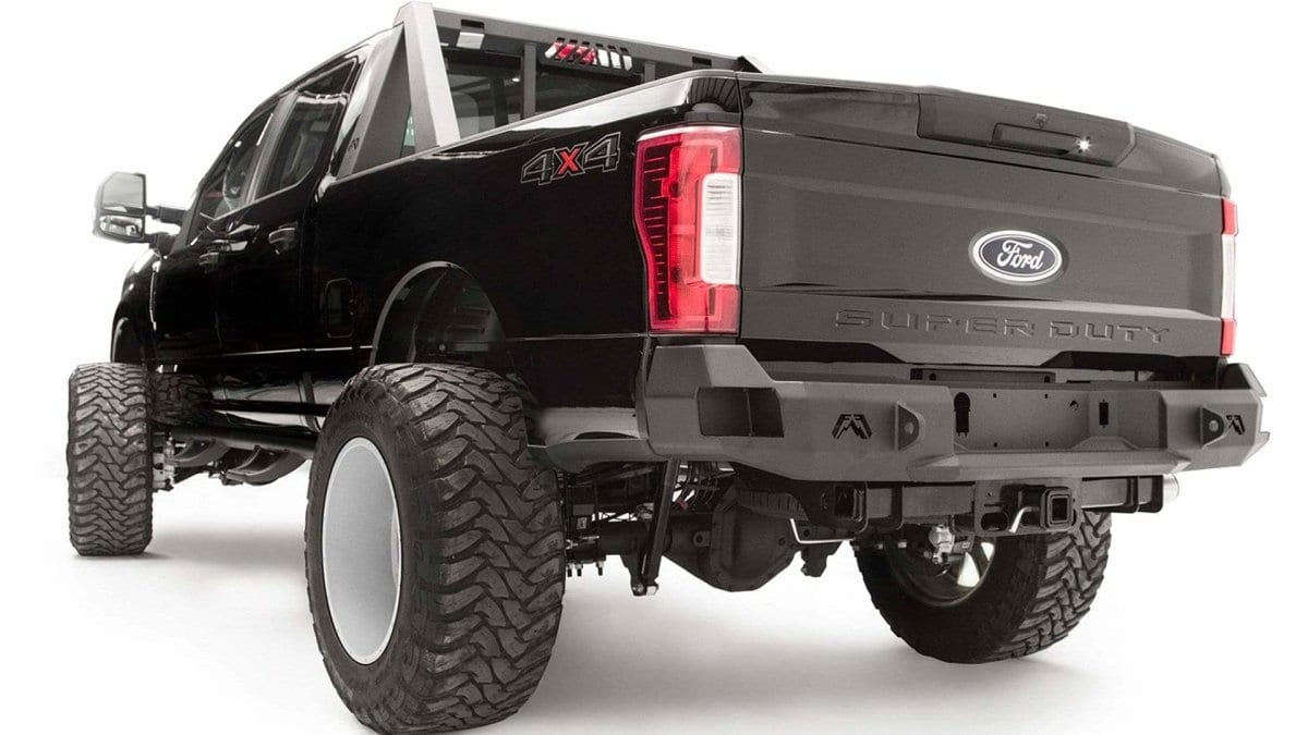 Fab Fours FS17-W4150-1 Ford F250/F350 Superduty 2017-2021 Premium Rear Bumper Non-Sensor-BumperStock