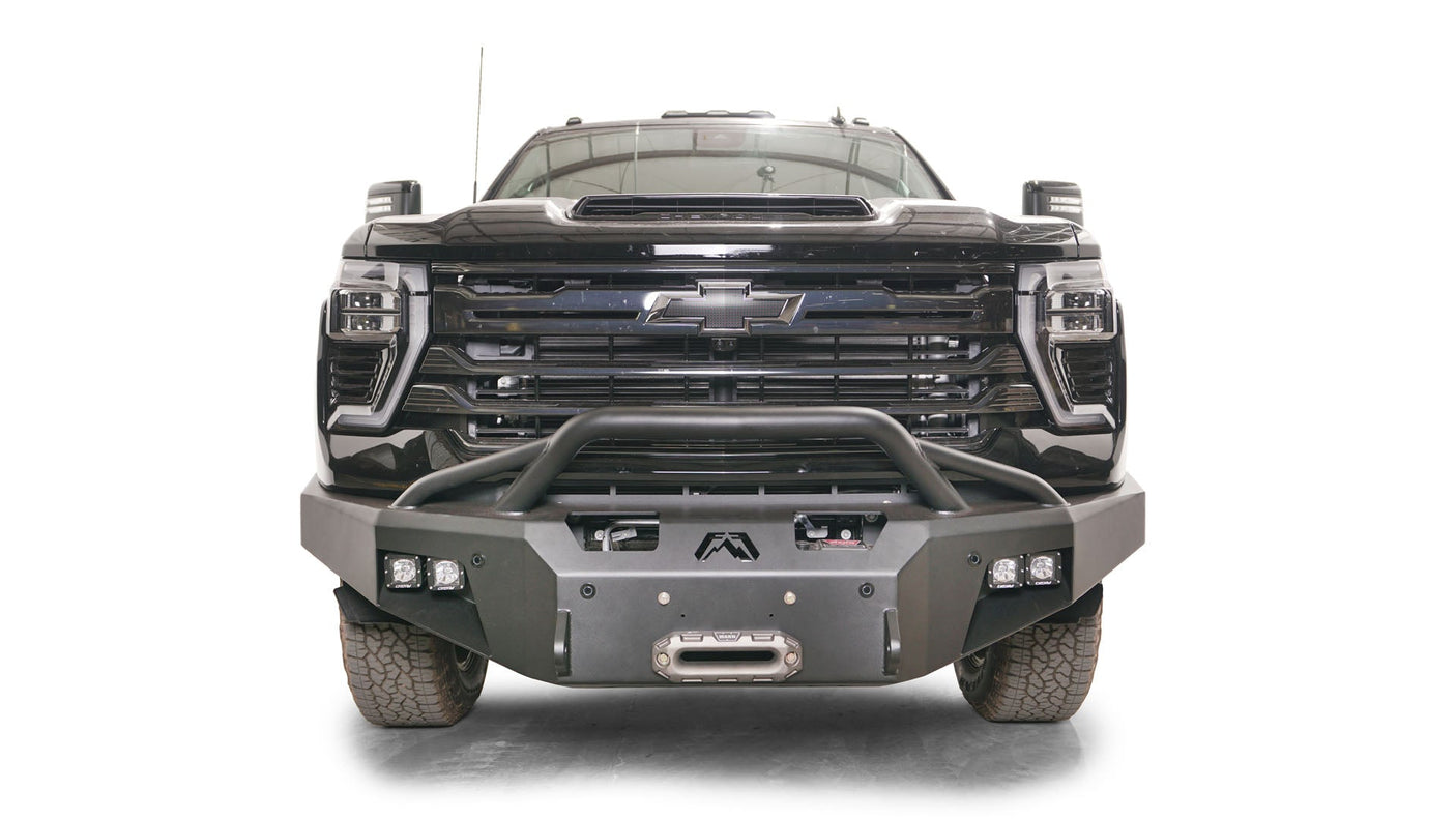 Fab Fours CH24-A6152-1 2024 Chevy Silverado 2500/3500 HD New Premium Front Bumper Winch Ready Pre-Runner Guard - BumperStock