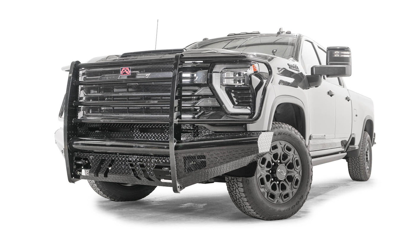 Fab Fours CH24-S6160-1 Chevy Silverado 2500/3500 HD 2024 Black Steel Front Bumper Full Guard - BumperStock