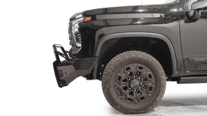 Fab Fours CH24-S6162-1 Chevy Silverado 2500/3500 HD 2024 Black Steel Front Bumper Pre-Runner Guard - BumperStock