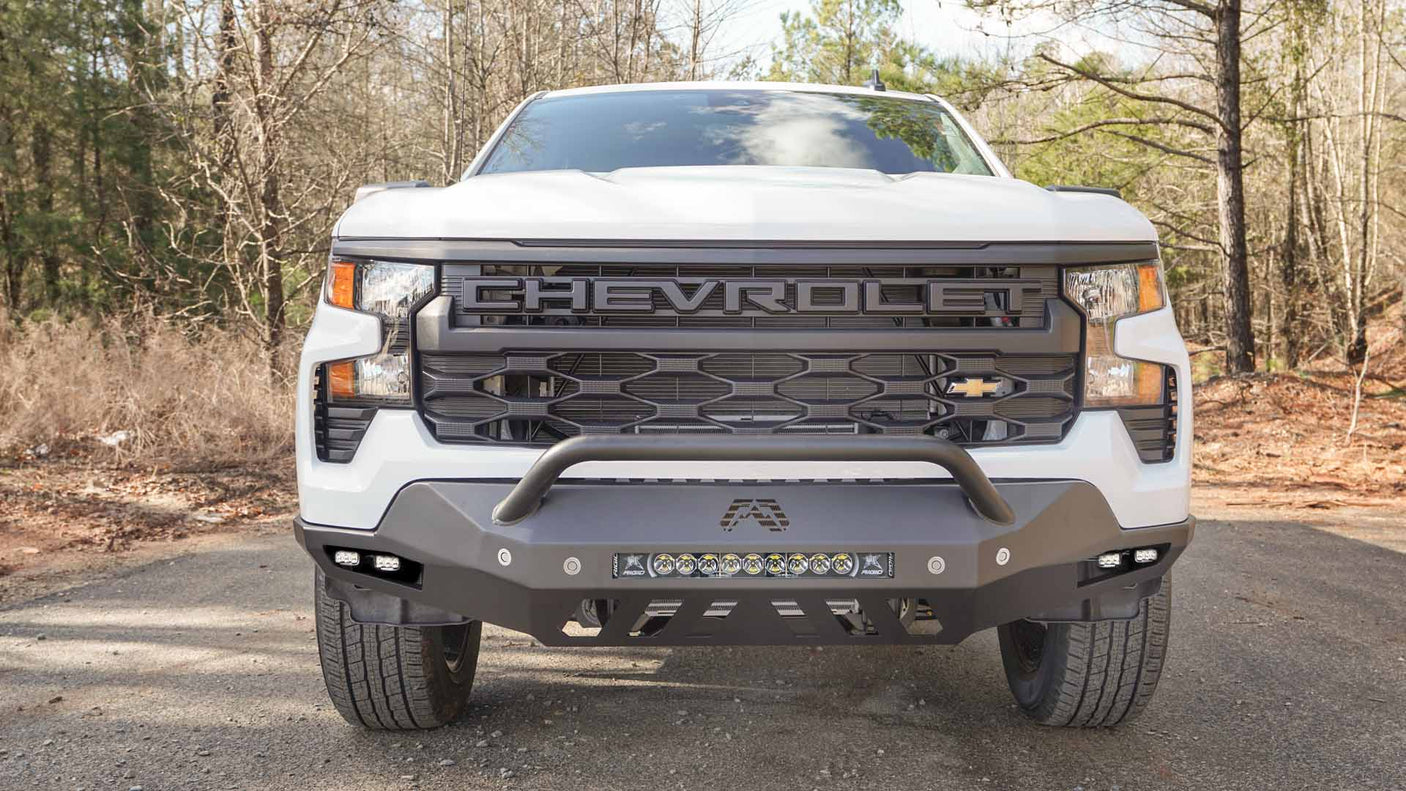 Fab Fours CS22-D5662-1 2022-2023 Chevy Silverado 1500 Vengeance Front Bumper Pre-Runner Guard - BumperStock