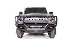 Fab Fours FB21-X5250-1 Ford Bronco 2021-2022 Matrix Front Winch Bumper Full Guard - BumperStock