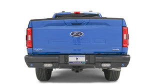 Fab Fours FF21-T5050-1 Ford F150 2021 Black Steel Rear Bumper - BumperStock