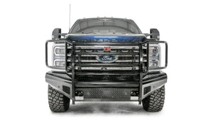 Fab Fours FS23-S5960-1 Ford F250/F350/F450/F550 Super Duty 2023 Black Steel Front Bumper Full Guard - BumperStock