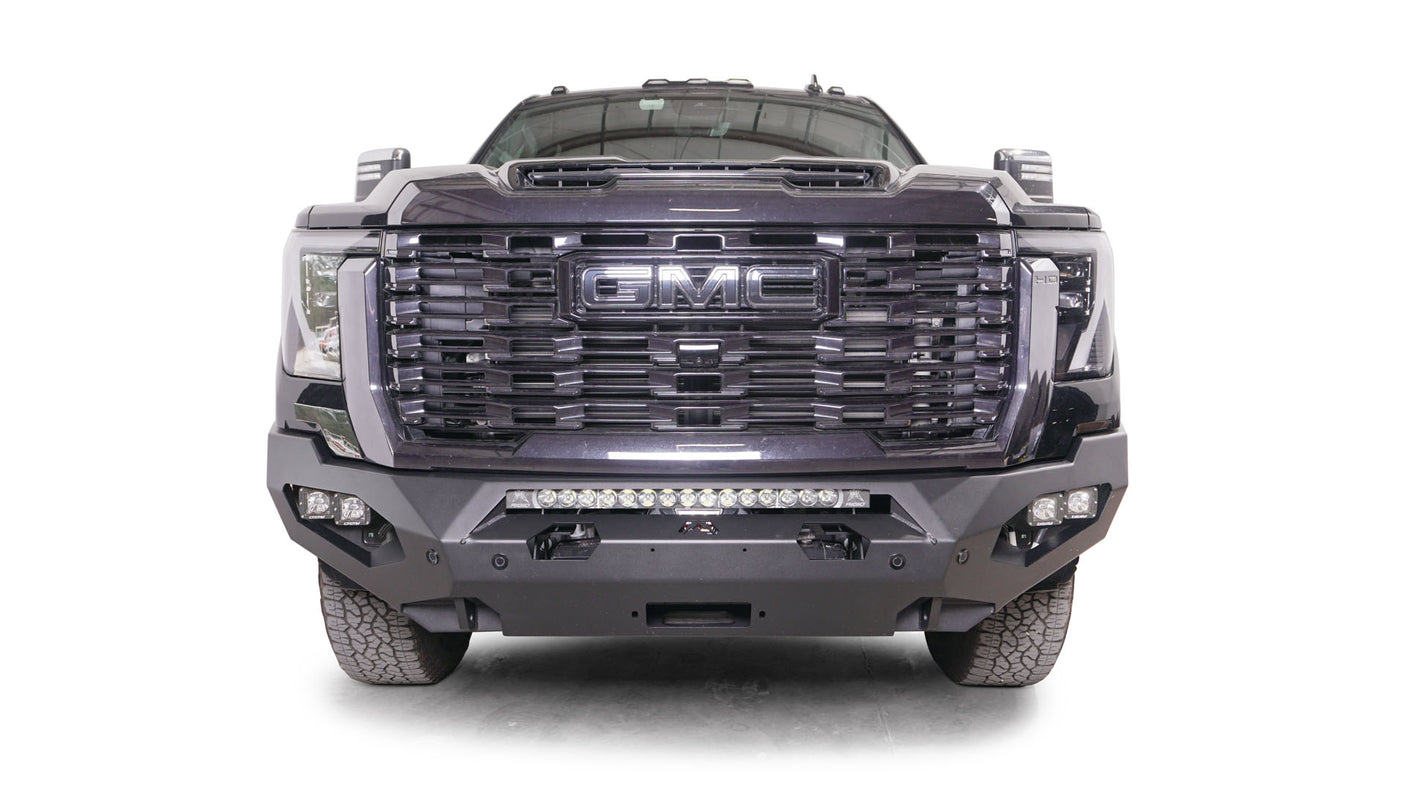 Fab Fours GM24-X6251-1 GMC Sierra 2500/3500 HD 2024 Matrix Front Bumper Winch Ready No Guard - BumperStock