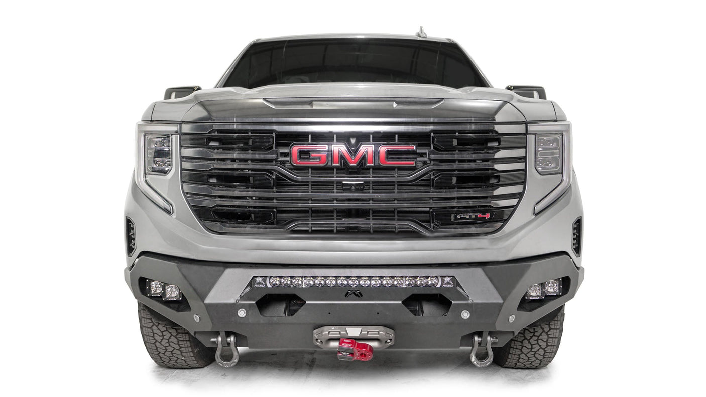 Fab Fours GS23-X5851-1 GMC Sierra 1500 2022-2024 Matrix Front Bumper Winch Ready No Guard - BumperStock