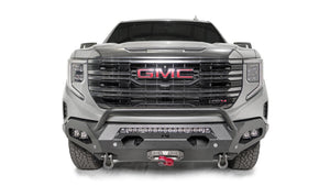 Fab Fours GS23-X5852-1 GMC Sierra 1500 2022-2024 Matrix Front Bumper Winch Ready Pre-Runner Guard - BumperStock