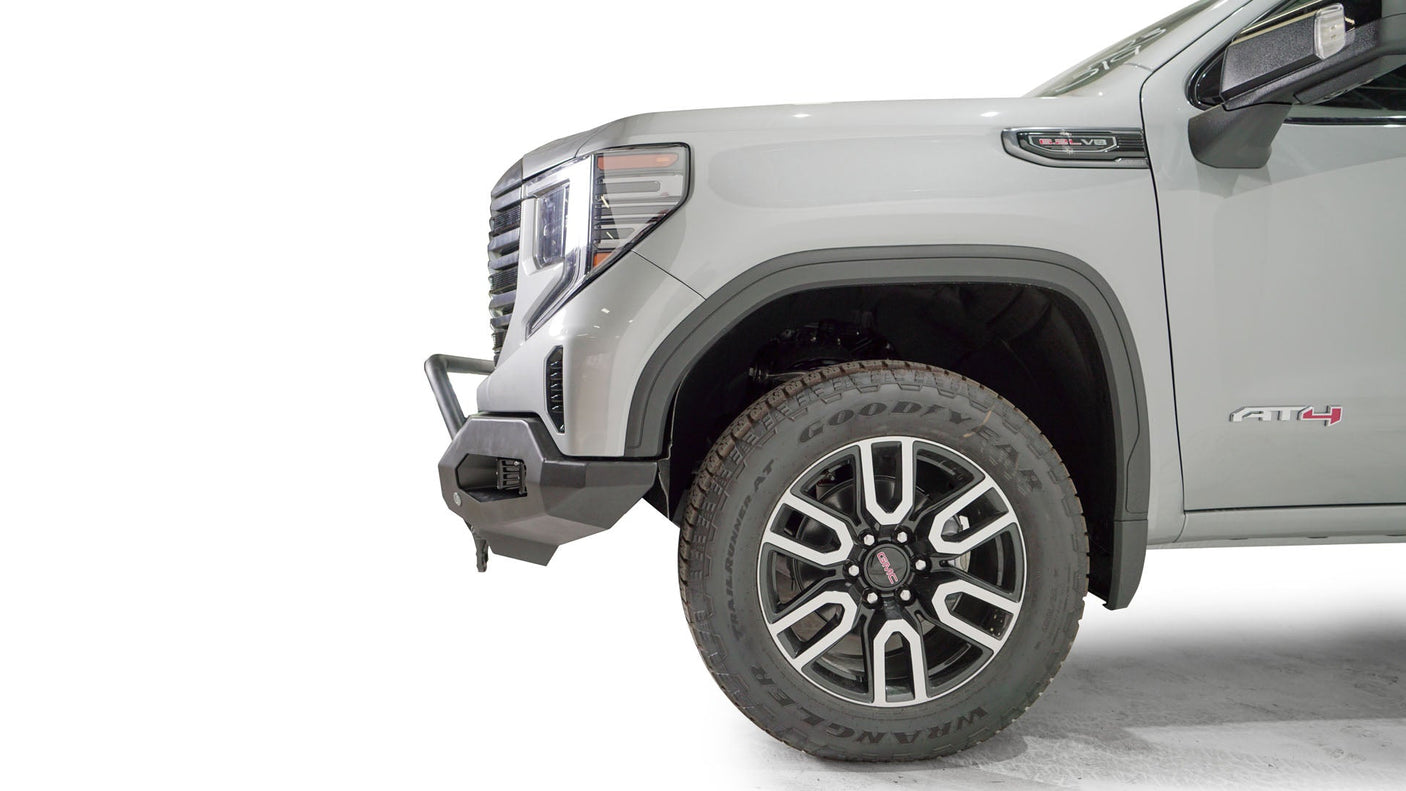 Fab Fours GS23-X5852-1 GMC Sierra 1500 2022-2024 Matrix Front Bumper Winch Ready Pre-Runner Guard - BumperStock