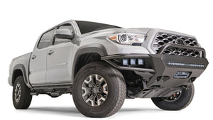 Fab Fours TB16-02-1 Toyota Tacoma 2016-2022 Ultra Light Hybrid Front Winch Bumper Pre-Runner Guard - BumperStock