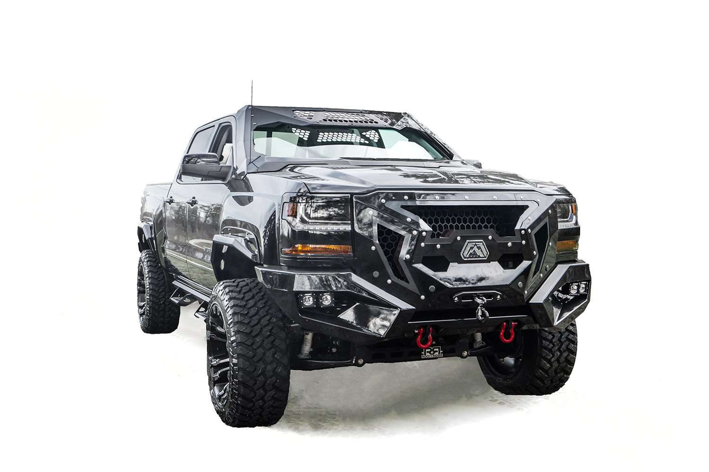 Fab Fours GR3800-1 Chevy Silverado 1500 2016-2018 Grumper Front Bumper-BumperStock