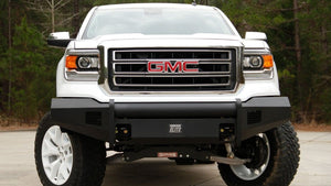 Fab Fours GS14-R3161-1 GMC Sierra 1500 2014-2015 Black Steel Elite Front Bumper No Guard-BumperStock