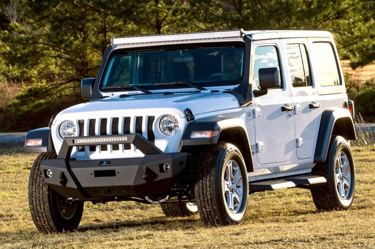 Hammerhead 600-56-0757 Jeep Wrangler JL 2018-2023 Stubby Front Winch Bumper Formed Guard - BumperStock