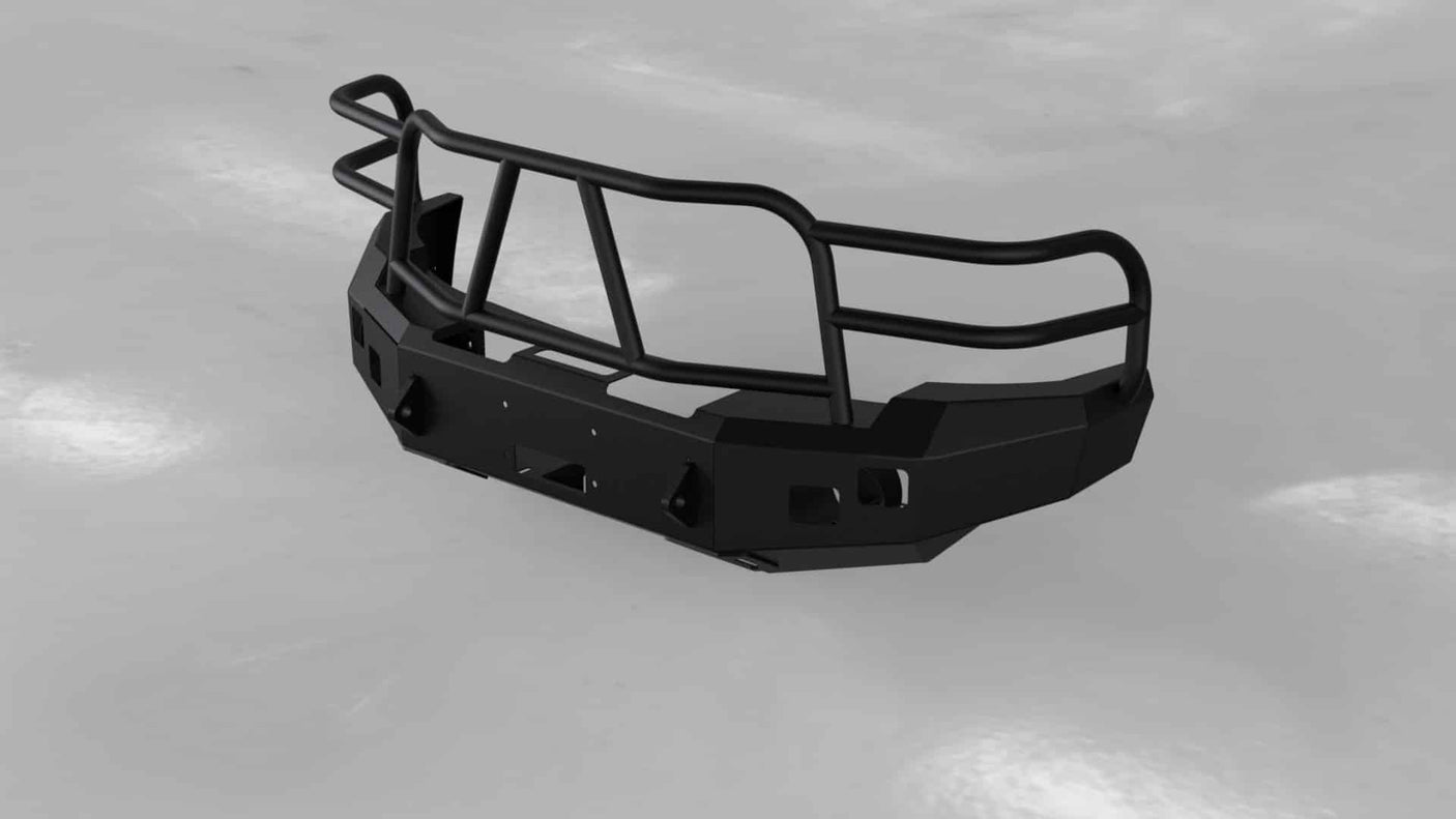 Hammerhead 600-56-0051 Chevy Silverado 2500/3500 2011-2014 Front Winch Bumper with Full Brush Guard - BumperStock