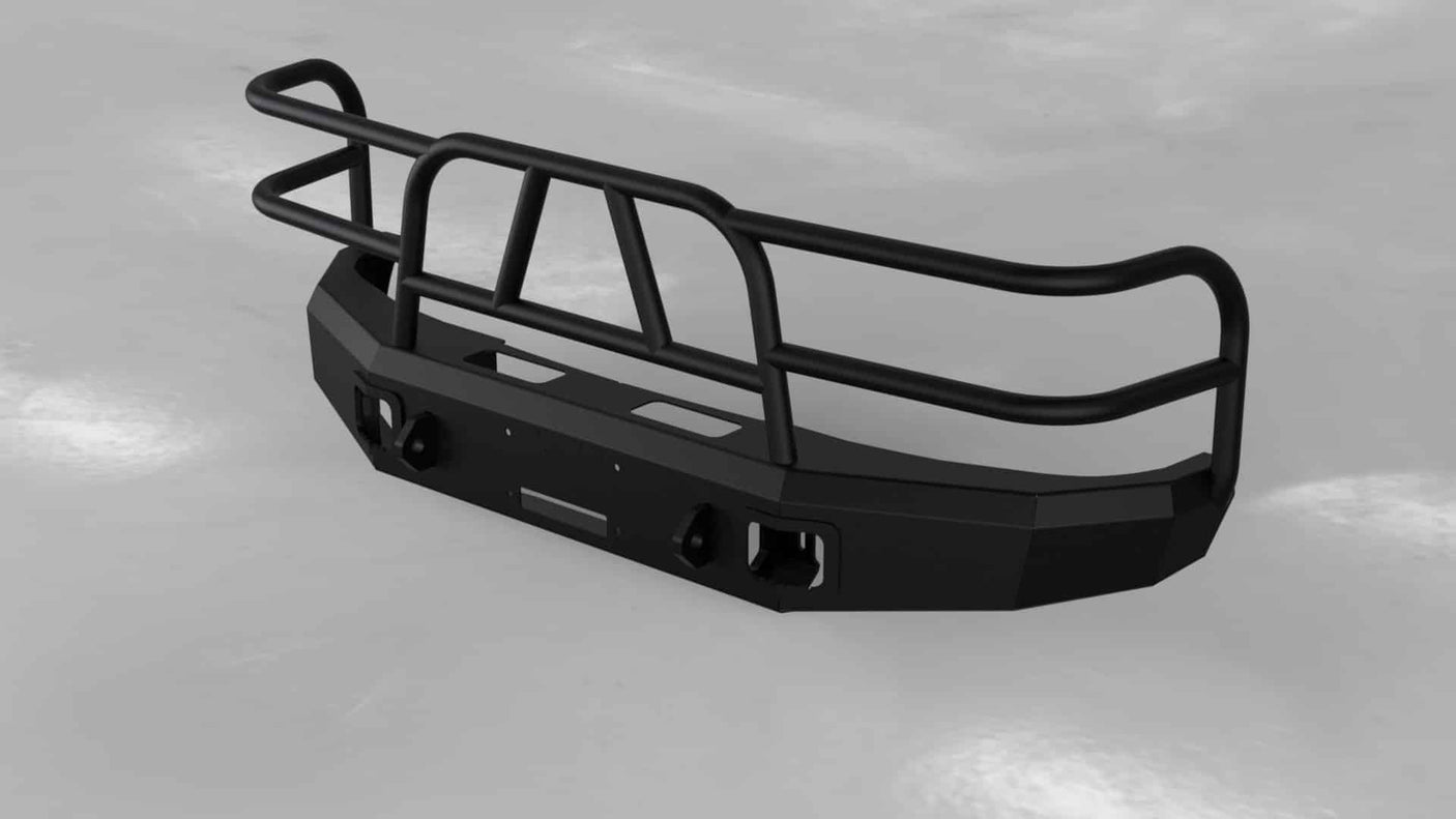 Hammerhead 600-56-0067 Ford Bronco 1992-1996 X-Series Front Winch Bumper Full Brushguard - BumperStock